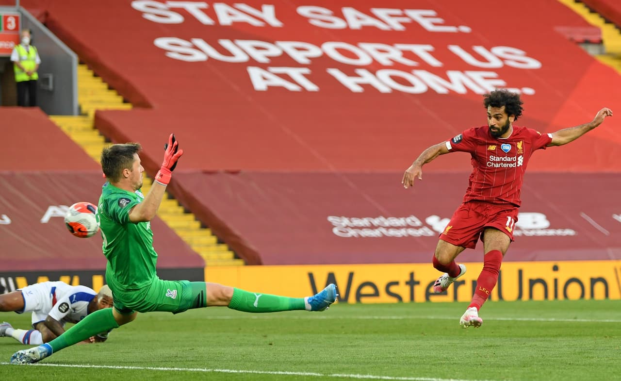 Mohamed Salah está listo para celebrar título de Liverpool