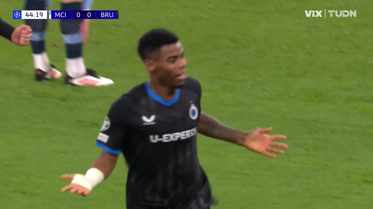 ¡Gol de la eliminación! Brujas sorprende al City al descanso