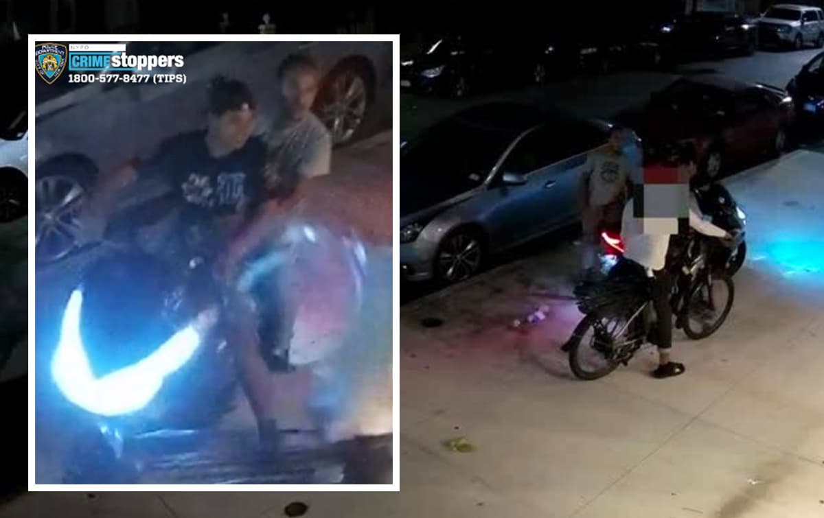 Buscan a dos asaltantes que intentaron robar la bicicleta de un repartidor en Brooklyn