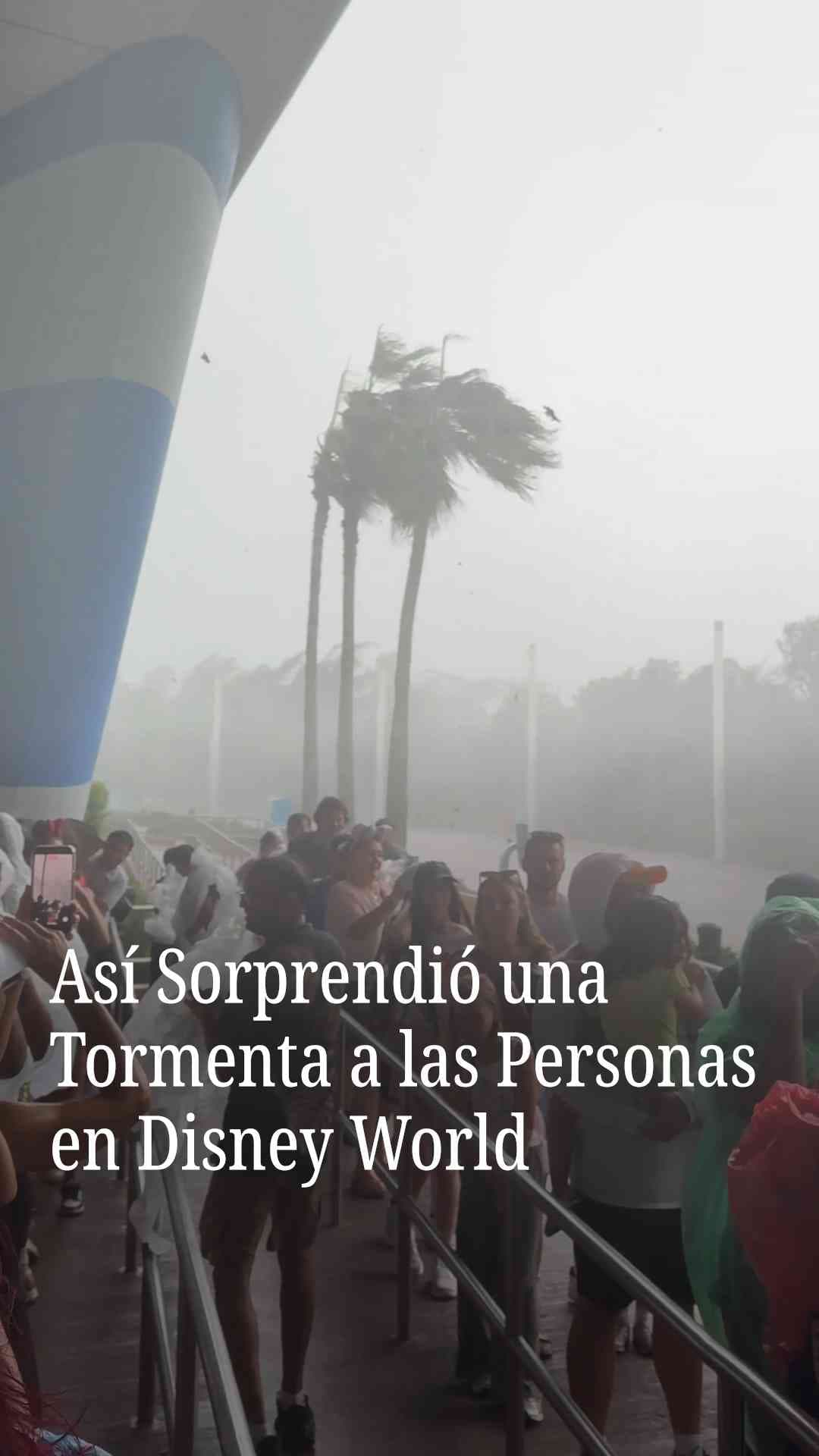 Así sorprendió una tormenta a las personas en Disney World