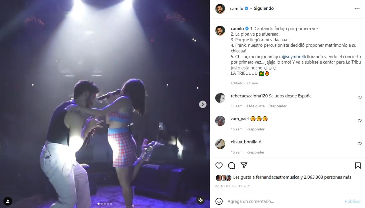 También fue la primera ocasión que la hija de Ricardo Montaner mostró su pancita ante tanta gente.
<br>