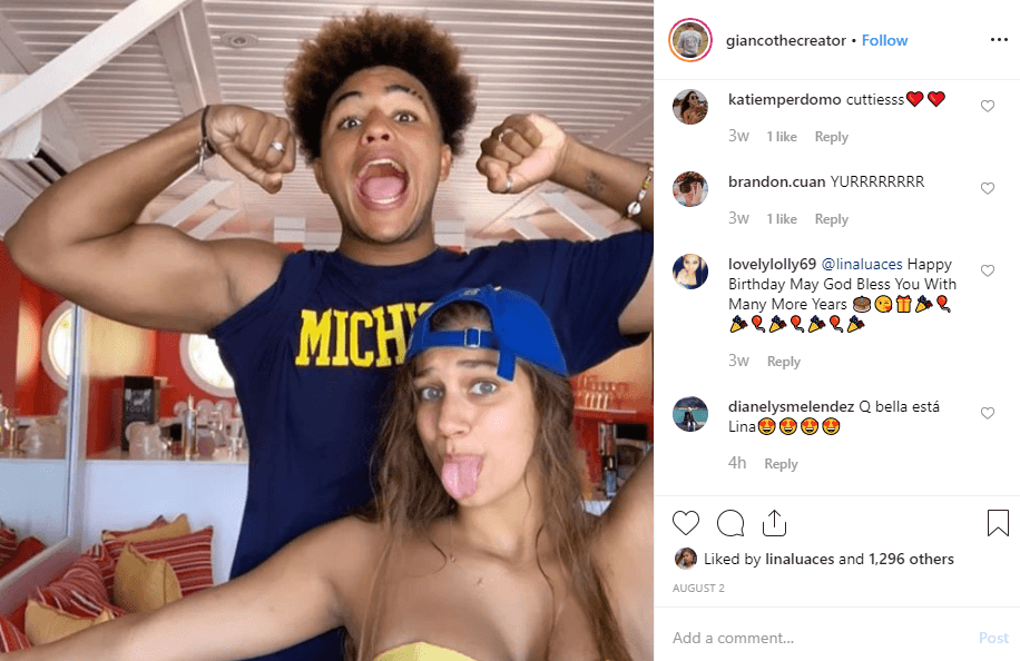 “¡Feliz cumpleaños bebita! Lina Luaces te amo más de lo que sabes. ¡Te mereces el mundo! Finalmente 17 mi pequeña bebé”, comentó en Instagram cuando Lina cumplió 17.