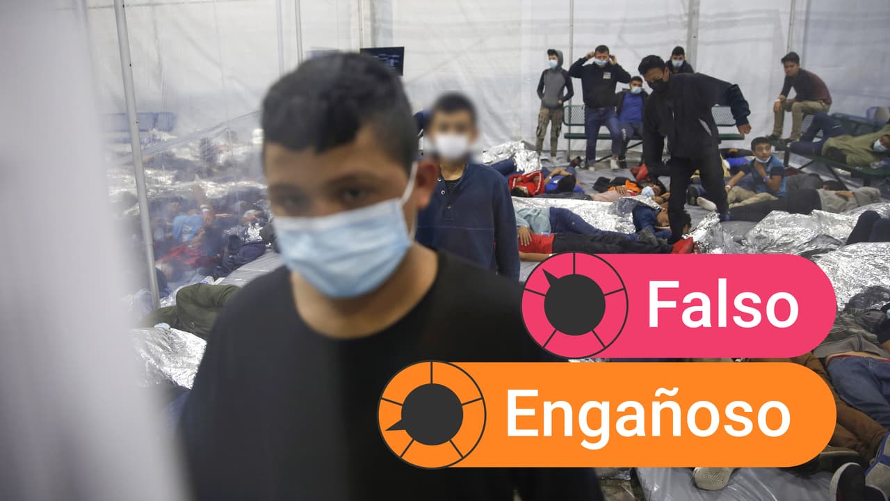 ¿El gobierno de Biden detiene a niños migrantes en jaulas como las usadas por el gobierno de Trump?