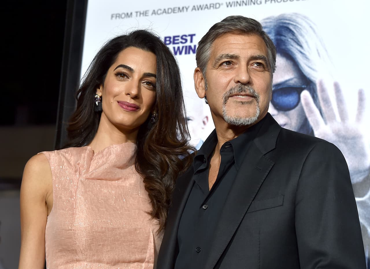 George y Amal durante la premiere de Our Brand is Crisis.