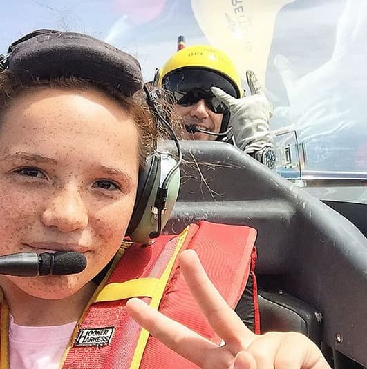 Cristián de la Fuente no pudo pasarla mejor en su día. Se dedicó a pilotear acompañado de su adorada hija Lau. Sin duda, sus dos grandes pasiones.
