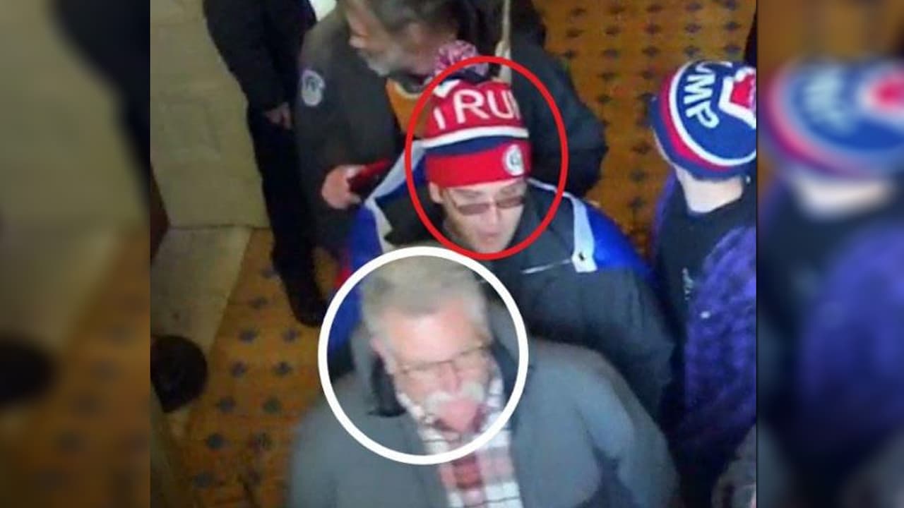 Bradley y Matthew R. Bokoski dentro del Capitolio de Estados Unidos el 6 de enero del 2021.