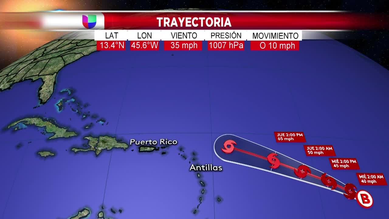Esta es la trayectoria de la depresión tropical 10 según el pronóstico actualizado