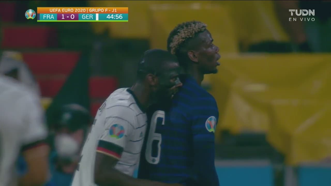 Rüdiger muerde a lo 'Suárez' a Pogba; conoce algunos antecedentes