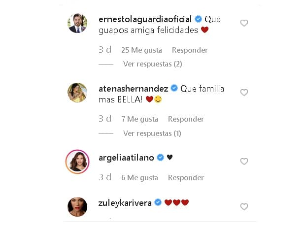 Además de Francisca Lachapel y Lili Estefan, otros famosos como Ernesto Laguardia y Zuleyka Rivera se dieron tiempo para expresarle admiración y bendiciones para su esposo e hijos.