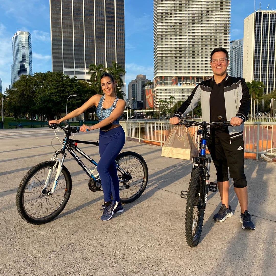 Además, aprovecharon para hacer ejercicio y andar en bicicleta un buen rato.