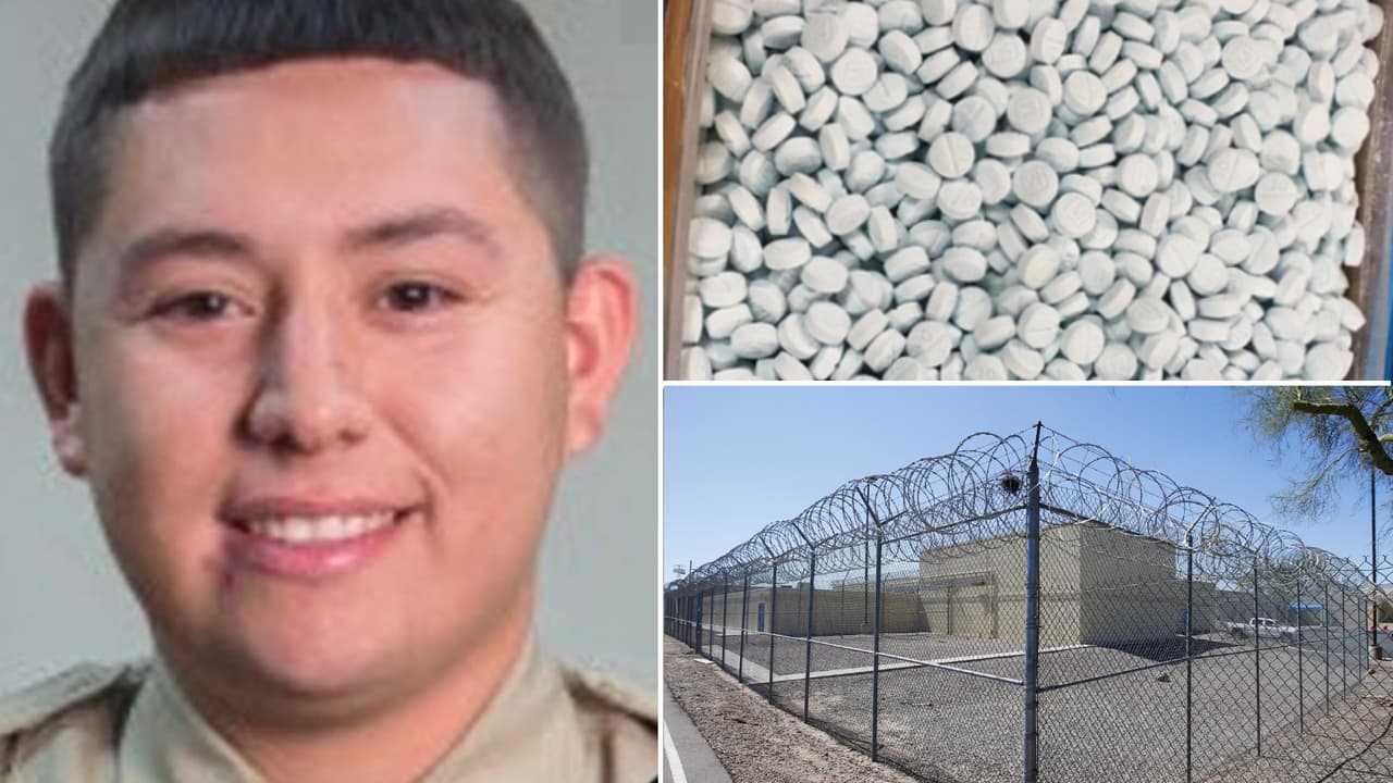 Policía de Maricopa detiene a uno de sus agentes, Andrés Salazar, por intentar meter a cárcel metanfetamina y fentanilo