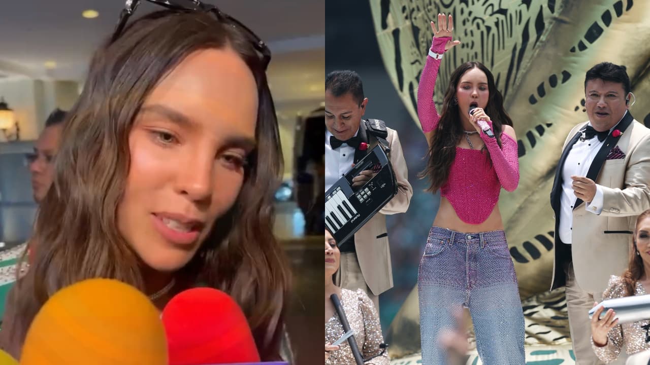 Belinda reacciona tras participar en la inauguración del Mundial