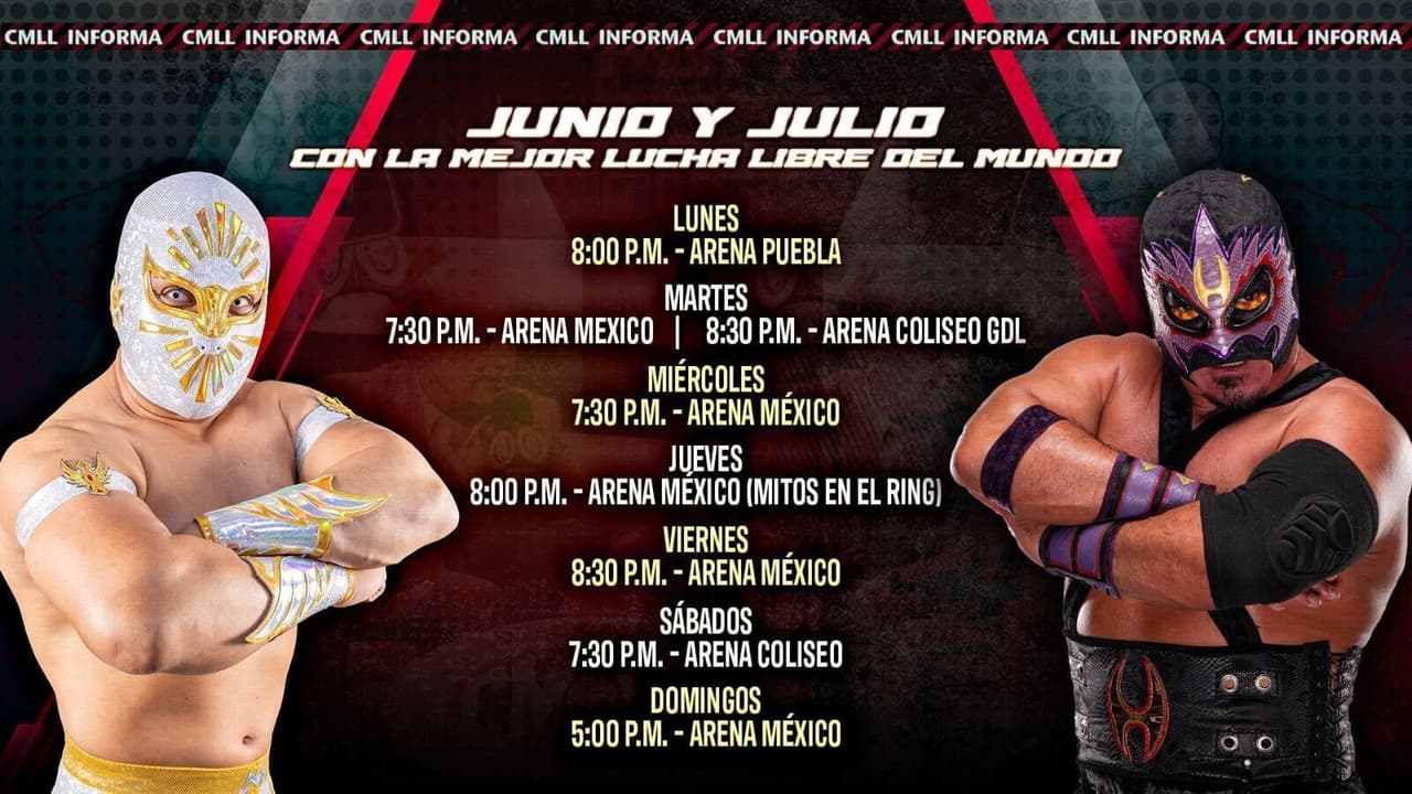 CMLL anuncia funciones todos los días durante meses de junio y julio
