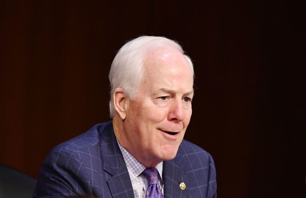 El senador John Cornyn en la audiencia del jueves