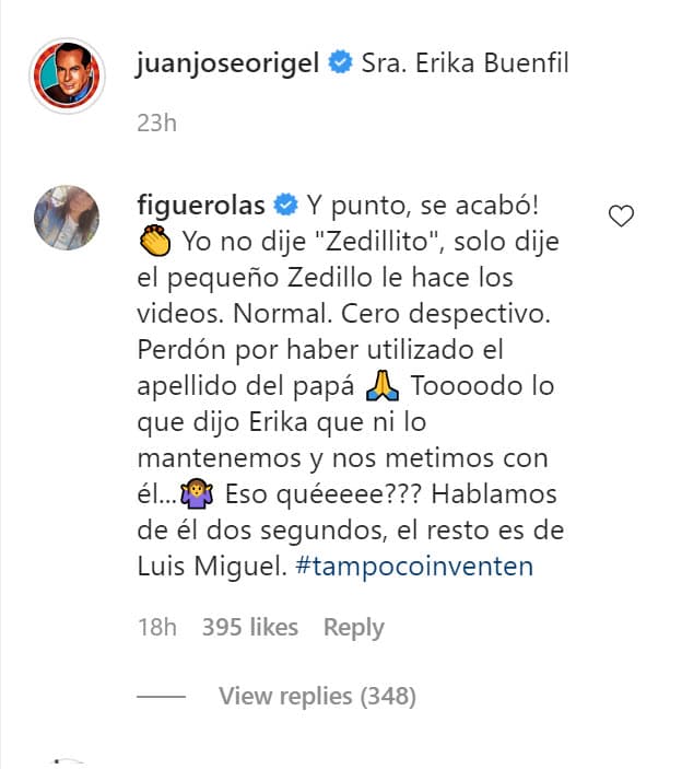 En los comentarios del video de Origel explicó: "
<b>Yo no dije 'Zedillito'</b>, solo dije 'el pequeño Zedillo le hace los videos'. Normal. Cero despectivo. Perdón por haber utilizado el apellido del papá", explicó la reportera. 
<br>