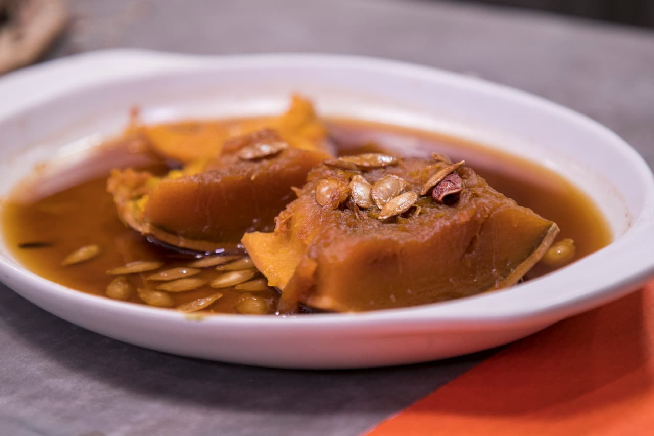 Y un dulce de calabaza.