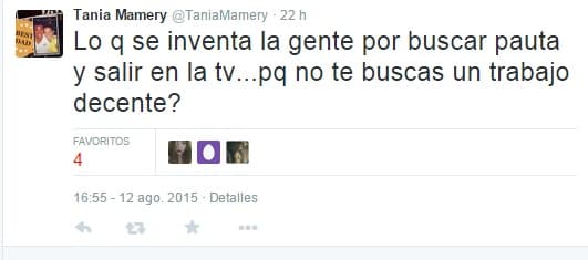 Tania Mamery critica a Noelia de seguir acusando a su familia y dice que son puras mentiras de la cantante.