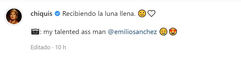 "Mi talentoso hombre", escribió en el pie de la imagen.
<br>