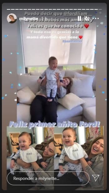 "Puedo decir que Ford Liam es de los bebés más amados y felices que he conocido. Y todo eso es gracias a la mamá divertida que tiene. Feliz primer añito, Ford", publicó Migbelis Castellanos en su cuenta.