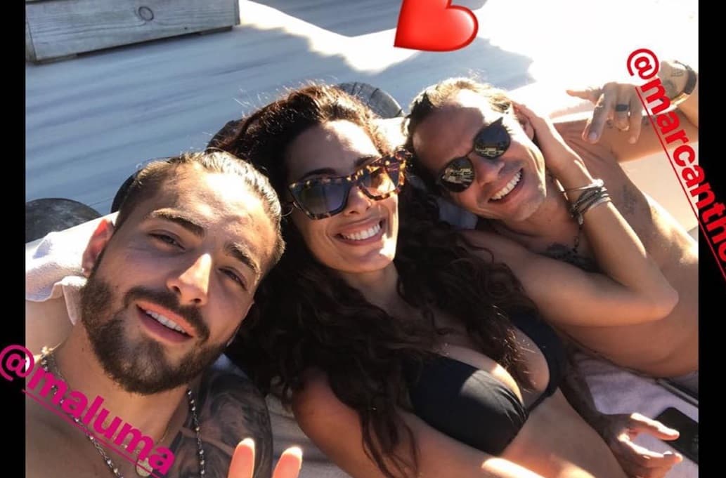 Maluma, Raffaella y Marc disfrutaron del sol y el buen clima de Dominicana, como se puede ver en esta foto que compartió la modelo italiana.