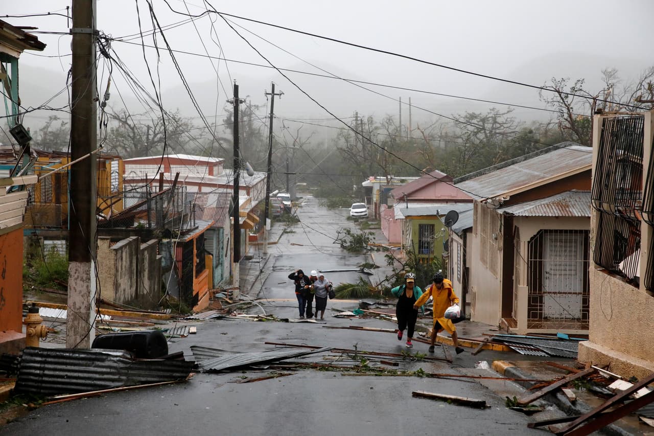 Guayama fue una de las zonas afectadas por María en la mañana de este miércoles tras tocar tierra en Puerto Rico.