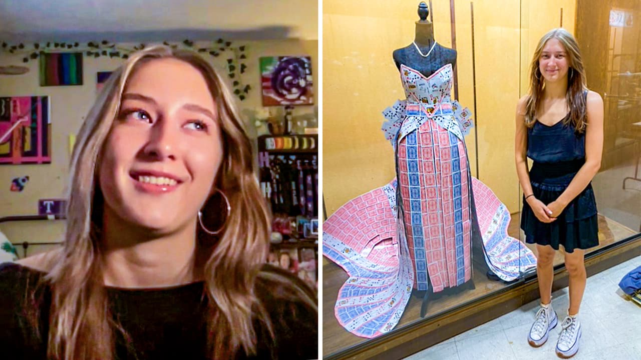 Kaylee Rodgers tiene 16 años y es una entusiasta de las artes. Ella confeccionó un 
<b><a href="https://www.univision.com/local/dallas-kuvn/kaylee-rodgers-naipes-cartas-feria-estatal-de-texas-fotos" target="_blank">vestido de mujer en tamaño real con miles de naipes</a></b> para un concurso de la Feria Estatal de Texas, pero su creación quedó por fuera. Lo que hizo la mamá de la chica le dio un giro a esta historia y todo tuvo un final feliz.