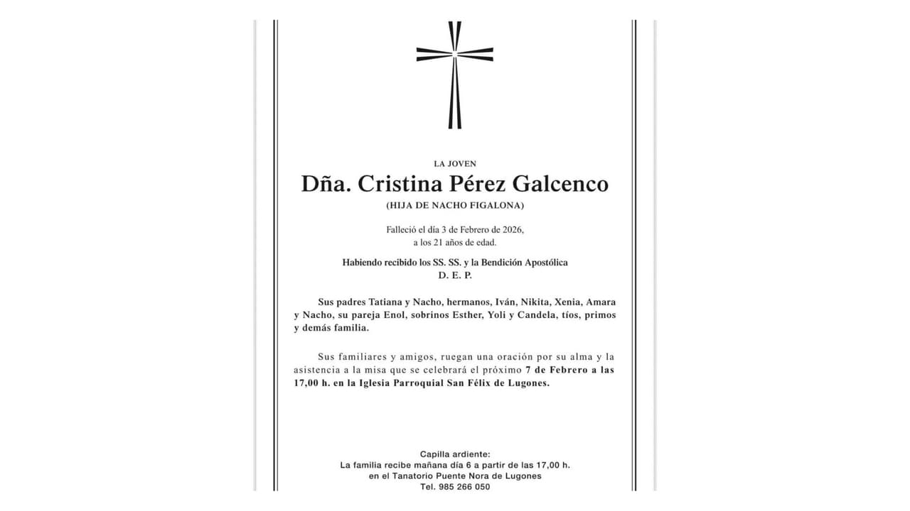 Así se dio a conocer la muerte de la modelo de 21 años.