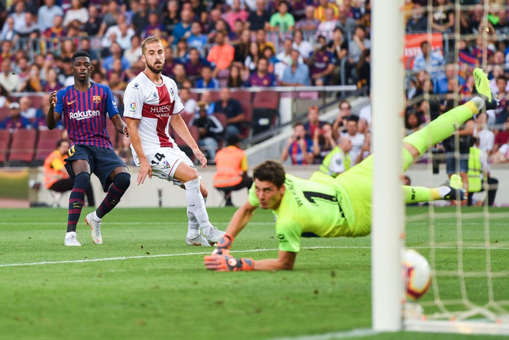 Apenas a los 3 minutos del segundo tiempo, Ousmane Dembele puso el 4-2 a favor de Barcelona.