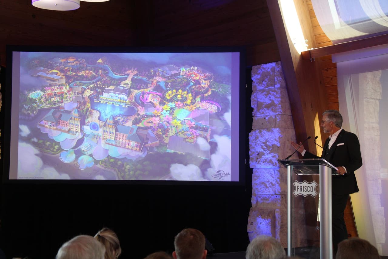 <b>“Una ciudad fantástica”,</b> así describió a Frisco Mark Woodbury, presidente y CEO de Universal Parks and Resorts. "Es vibrante y está llena de energía y de familias jóvenes, lo que la convierte en el lugar perfecto para lo que estamos haciendo".