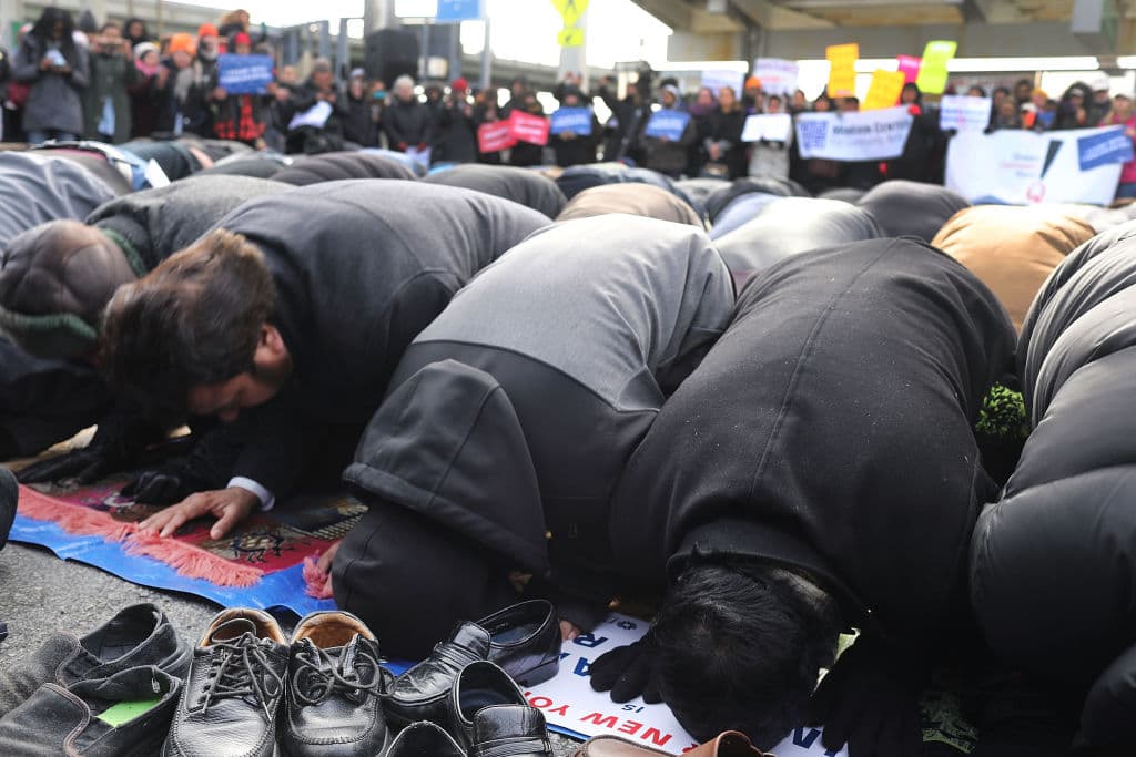El Islamic Leadership Council of New York y el New York Immigration Coalition convocaron a esta manifestación.