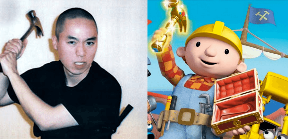 Bob el constructor como Seung-Hui Cho. En un tiroteo en la Universidad de Virginia Tech el 16 de abril de 2007, Seung-Hui Cho mató a 32 personas
