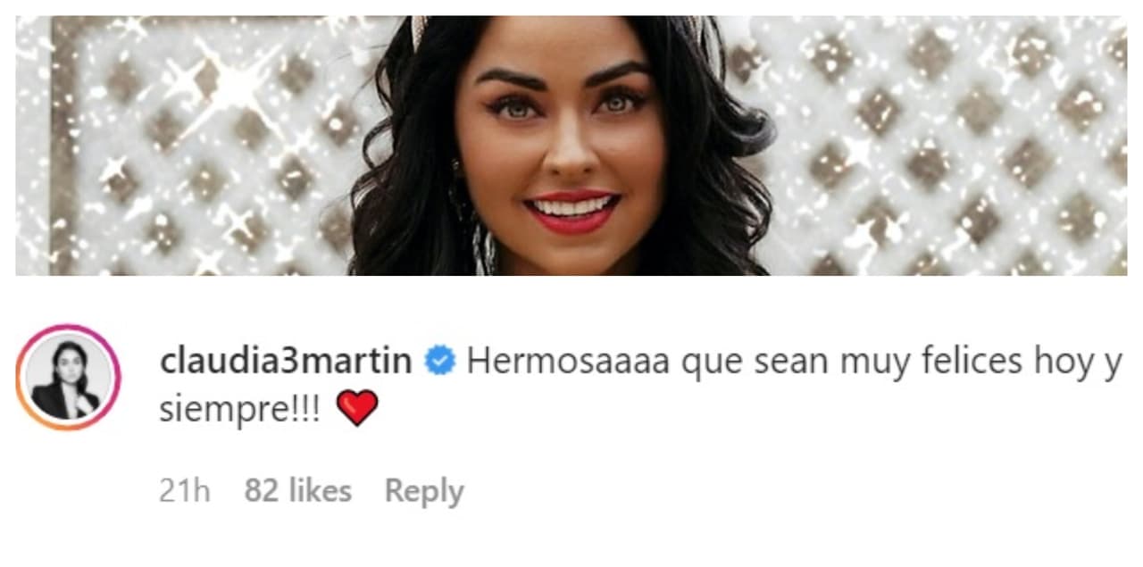 Algunas famosas se hicieron presentes con felicitaciones virtuales, como la de Claudia Martín.