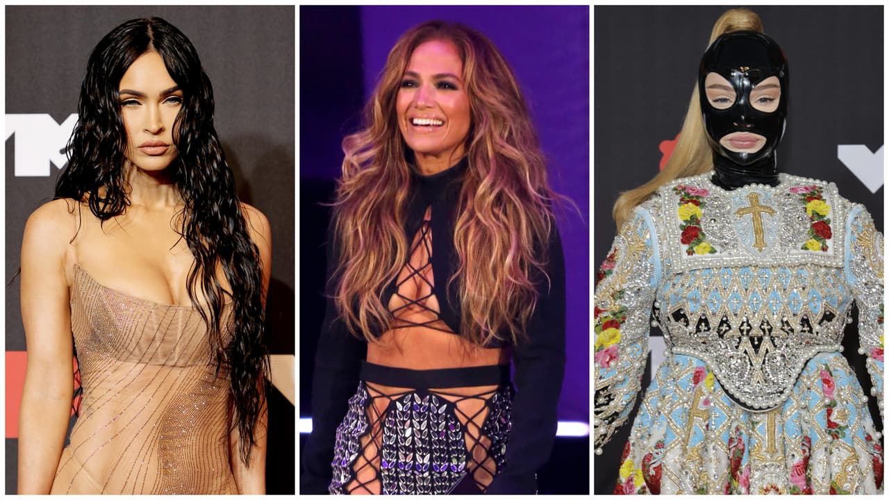 El 'naked dress' de Megan Fox, la minifalda de JLo y otros 'looks' que acapararon miradas en los MTV VMA's
