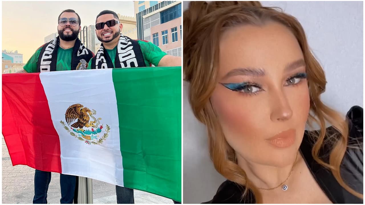 Larry Hernández dejó vestida y arreglada a su esposa mientras él se fue a Qatar para apoyar a México