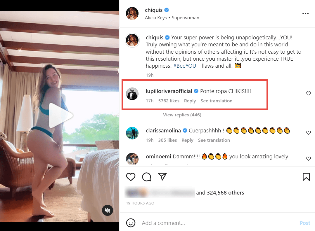 En este video su tío Lupillo Rivera le pidió que se pusiera ropa.
<br>