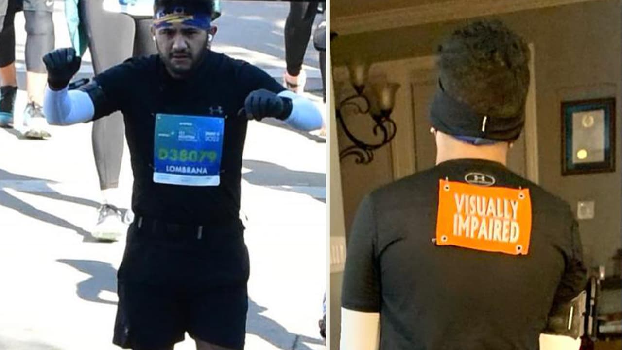 Hispano invidente participa en el maratón de Houston y logra llegar a la meta 