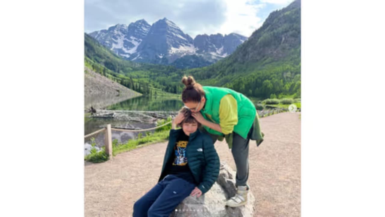 Así apareció Thalía con su hijo en 2022.