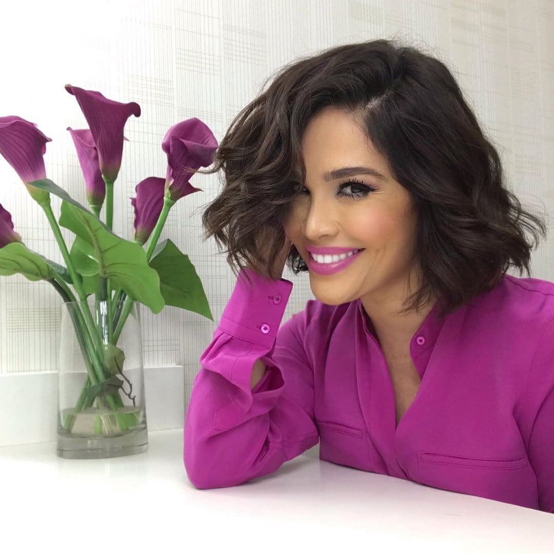 En la sección de moda, Karla confesó que el morado es uno de sus colores favoritos.