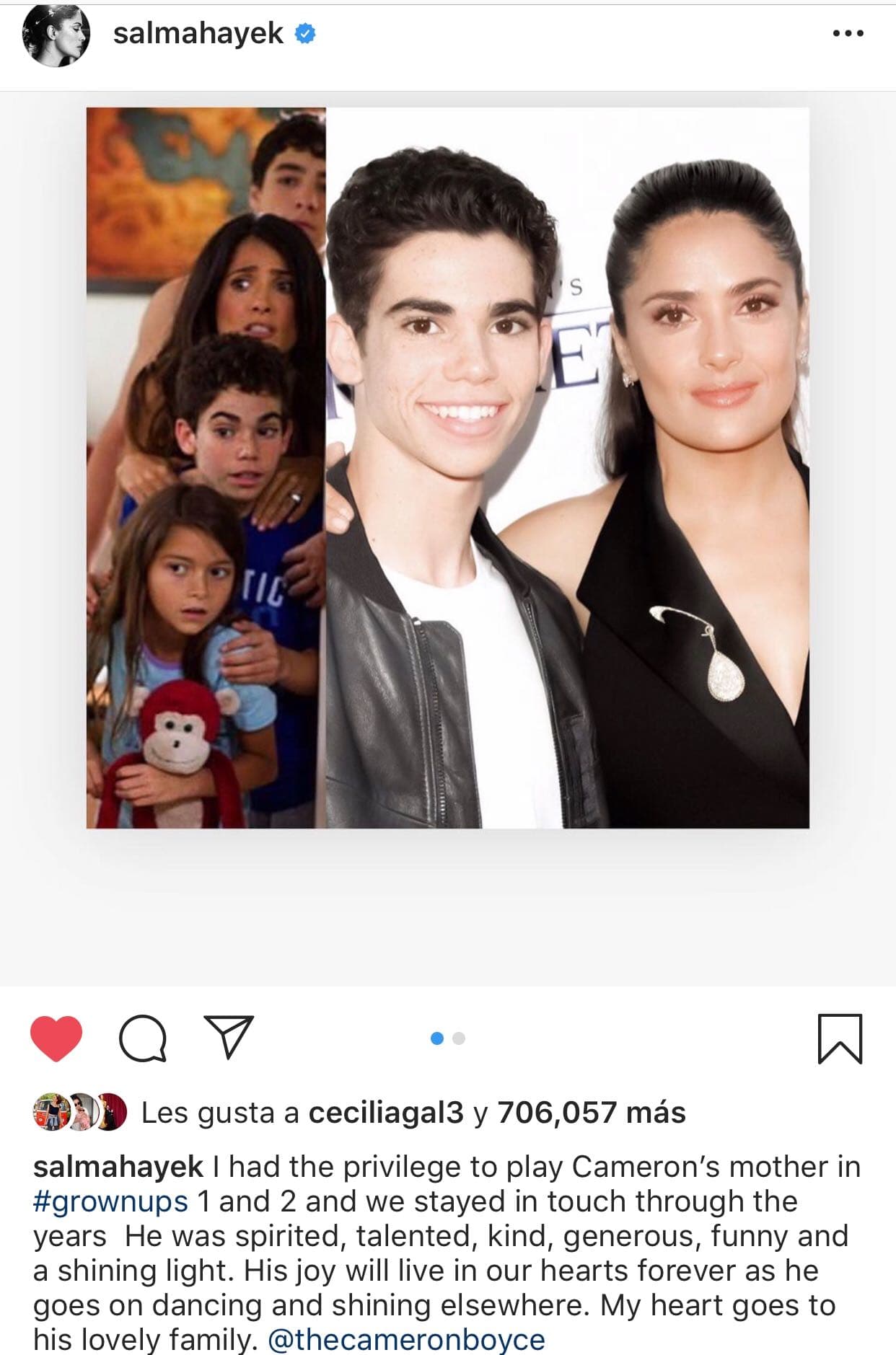 Quien también compartió créditos con Boyce en el mismo filme fue la actriz y productora mexicana
<b><a href="https://www.univision.com/famosos/salma-hayek-podria-entrar-al-mundo-marvel-como-heroina-y-seria-la-primera-mexicana-en-hacerlo-fotos">Salma Hayek</a></b>.