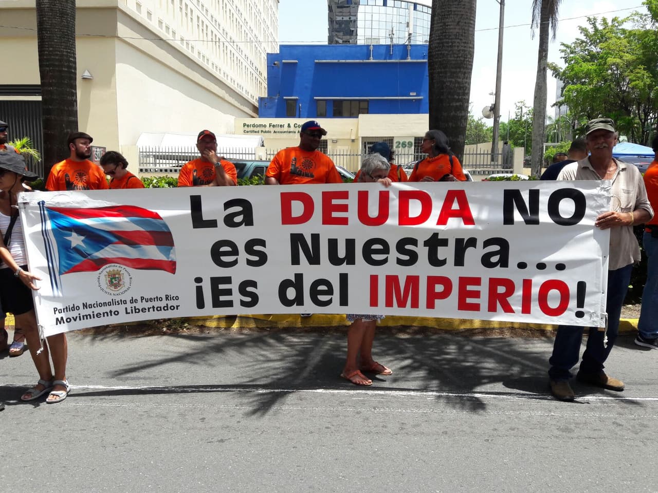 Marcha contra las medidas de austeridad en Puerto Rico.