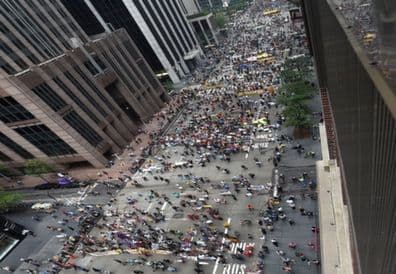 La manifestación fue histórica y prácticamente paralizó Manhattan.
