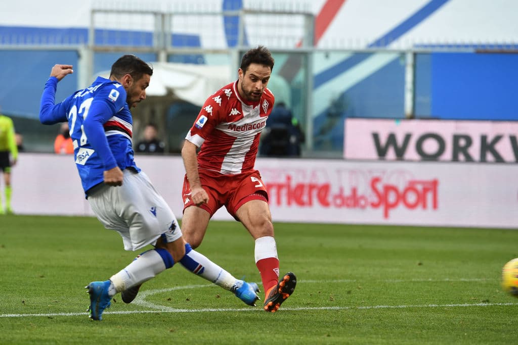 Sampdoria derrotó a la Fiorentina 2-1, con goles de Keita Balde y Quagliarella. Vlahovic anotó el gol del descuento en la Serie A.