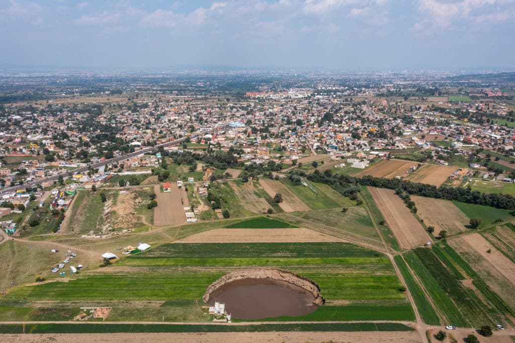 Alerta ante la aparición de nuevos agujeros en los alrededores del socavón de Puebla