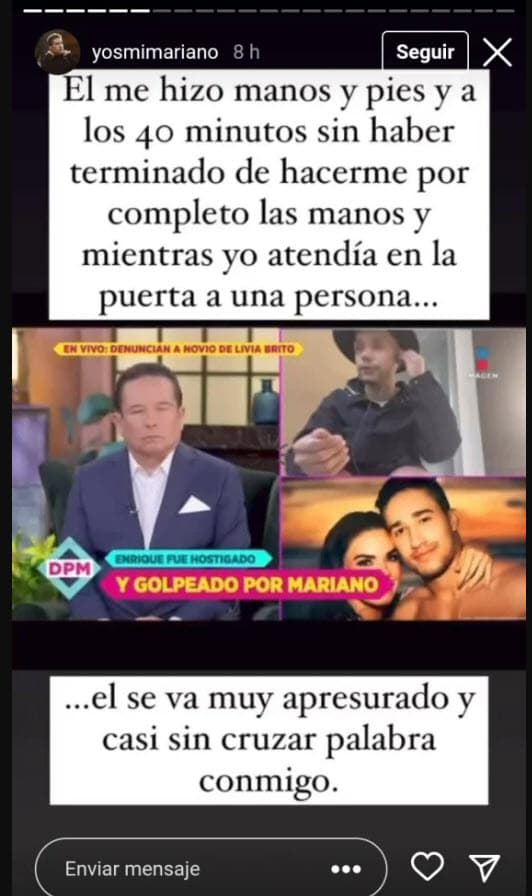 Mariano Martínez desmintió a Hernández y reiteró que el estilista supuestamente le robó dinero.
<br>