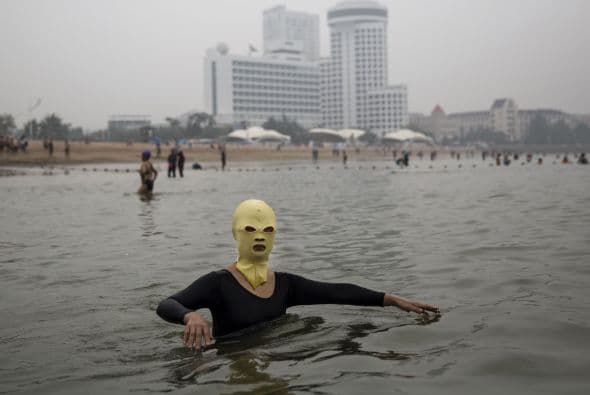 El facekini está inspirado en una máscara de buceo.