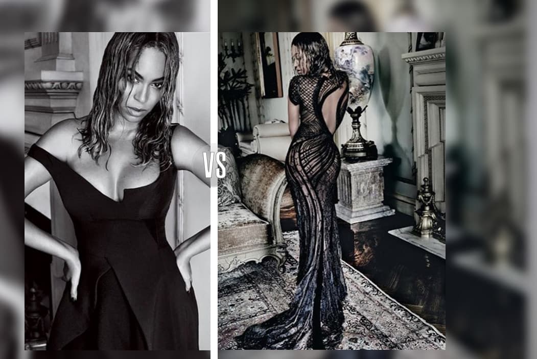 Vestida negro y con muchas transparencias, esta mujer sí que es todo un delirio.