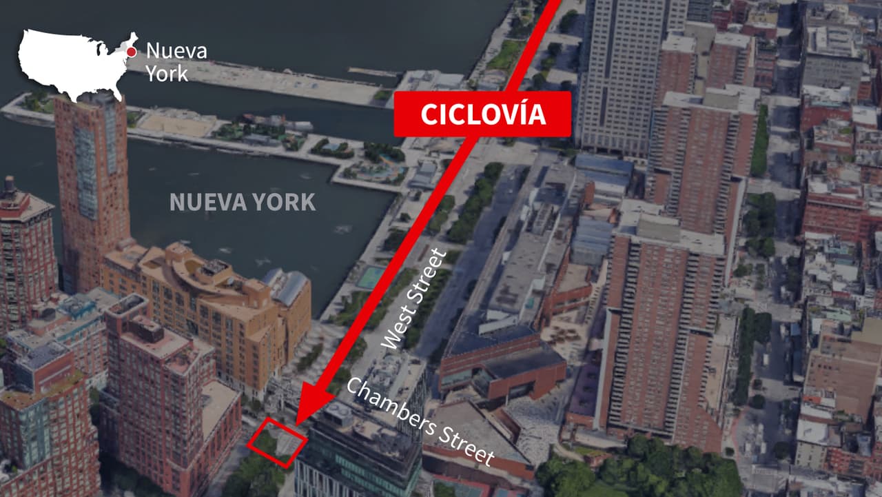 Este es el recorrido de casi una milla que hizo la camioneta que mató a 8 personas en Nueva York