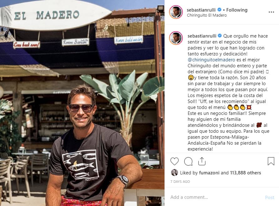 "Llegó al mejor chiringuito (pequeño establecimiento), bien informado del lugar donde estaba hospedado, yo creo que quería comer lo más típico y lo mejor, y lo mandaron al mejor chinringuito: El Madero". 
<br>