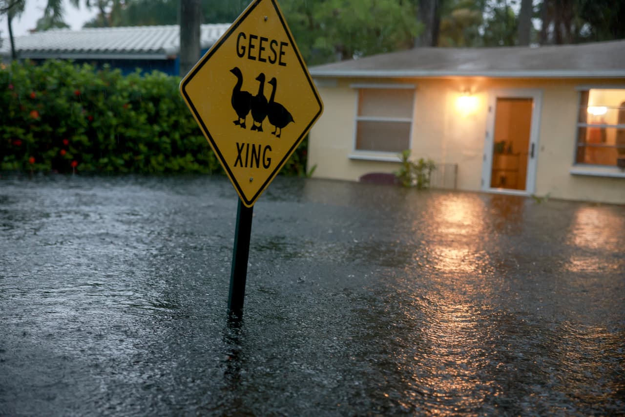 La humedad tropical que está pasando por Florida ha traído estas lluvias que han dejado los estragos que en ocasiones dejan en el área las tormentas tropicales y los huracanes.