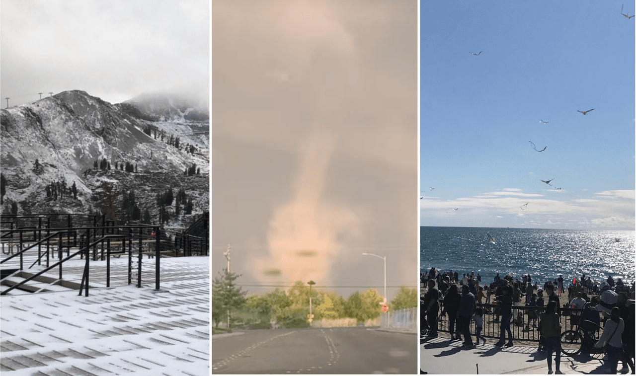 Nieve, vientos, lluvias, calor y ¿tornado?, en California